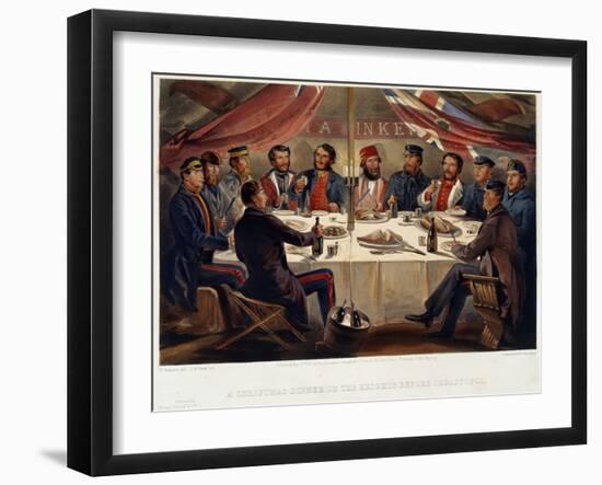 A Christmas Dinner on the Heights before Sevastopol, 1855-William Simpson-Framed Giclee Print