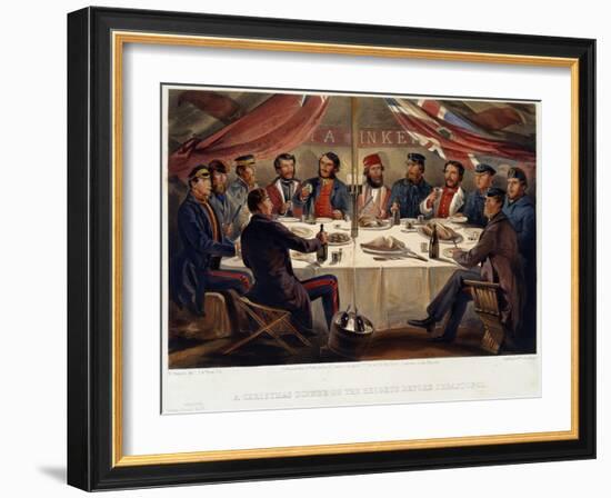 A Christmas Dinner on the Heights before Sevastopol, 1855-William Simpson-Framed Giclee Print