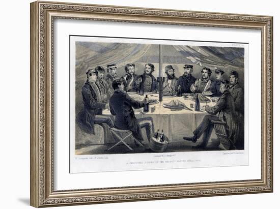 A Christmas Dinner on the Hights before Sebastopol, C1850-William Simpson-Framed Giclee Print