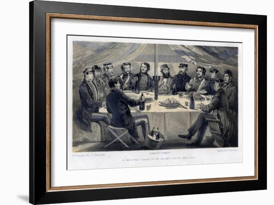 A Christmas Dinner on the Hights before Sebastopol, C1850-William Simpson-Framed Giclee Print