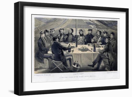 A Christmas Dinner on the Hights before Sebastopol, C1850-William Simpson-Framed Giclee Print