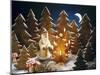 A Christmas Forest Scene with Father Christmas-null-Mounted Photographic Print