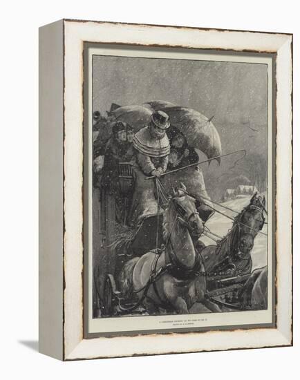 A Christmas Journey as We Used to Do It-Alfred Edward Emslie-Framed Premier Image Canvas