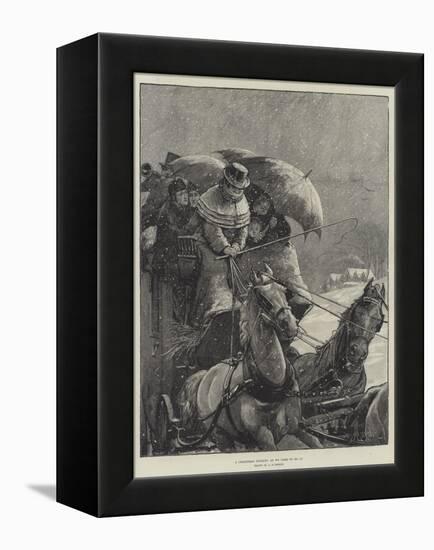 A Christmas Journey as We Used to Do It-Alfred Edward Emslie-Framed Premier Image Canvas