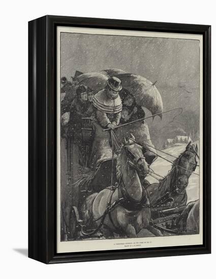 A Christmas Journey as We Used to Do It-Alfred Edward Emslie-Framed Premier Image Canvas