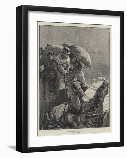 A Christmas Journey as We Used to Do It-Alfred Edward Emslie-Framed Giclee Print