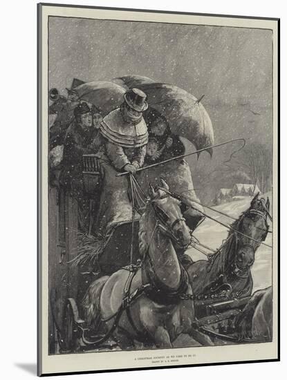 A Christmas Journey as We Used to Do It-Alfred Edward Emslie-Mounted Giclee Print