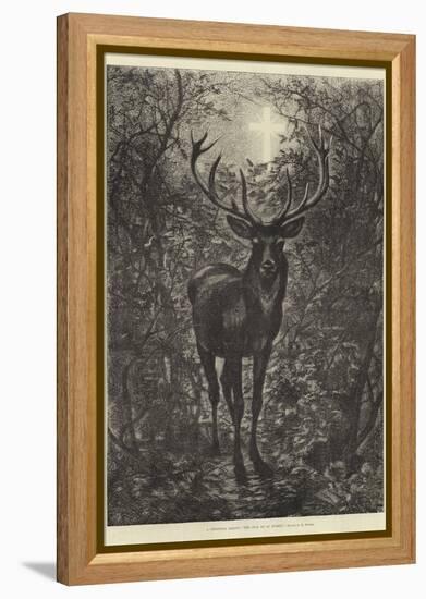 A Christmas Legend, the Stag of St Hubert-null-Framed Premier Image Canvas