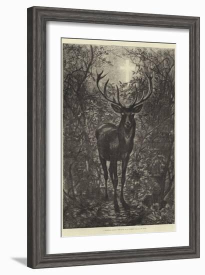 A Christmas Legend, the Stag of St Hubert-null-Framed Giclee Print