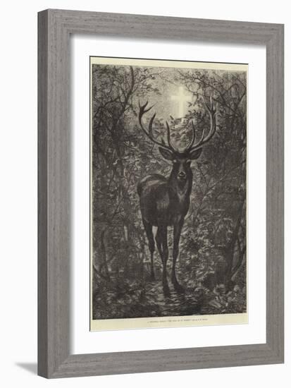 A Christmas Legend, the Stag of St Hubert-null-Framed Giclee Print