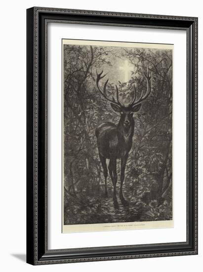 A Christmas Legend, the Stag of St Hubert-null-Framed Giclee Print