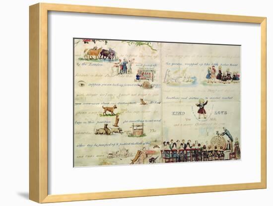 A Christmas Letter Written with Pictograms-John Everett Millais-Framed Giclee Print