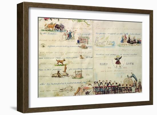 A Christmas Letter Written with Pictograms-John Everett Millais-Framed Giclee Print