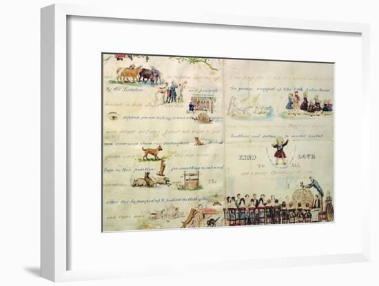 A Christmas Letter Written with Pictograms-John Everett Millais-Framed Giclee Print