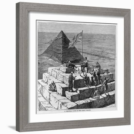 A Christmas Lunch on the Great Pyramid.-null-Framed Giclee Print