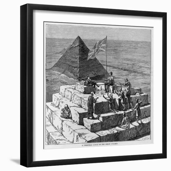 A Christmas Lunch on the Great Pyramid.-null-Framed Giclee Print