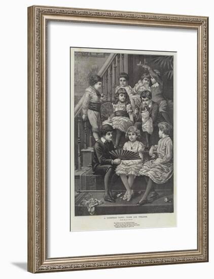 A Christmas Party, Warm and Welcome-null-Framed Giclee Print