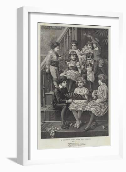 A Christmas Party, Warm and Welcome-null-Framed Giclee Print