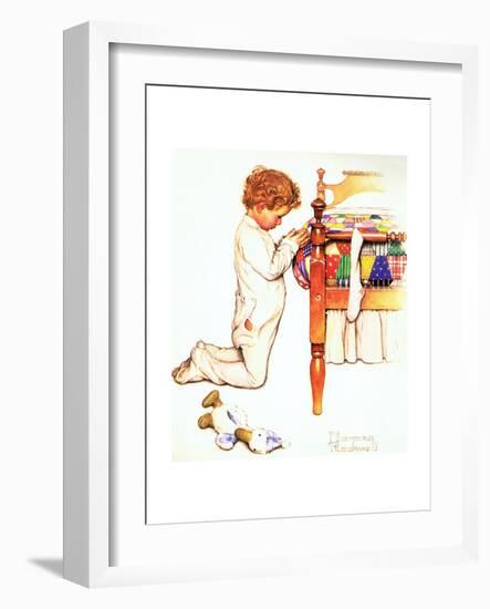 A Christmas Prayer-Norman Rockwell-Framed Giclee Print