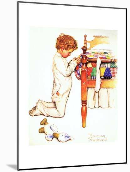 A Christmas Prayer-Norman Rockwell-Mounted Giclee Print