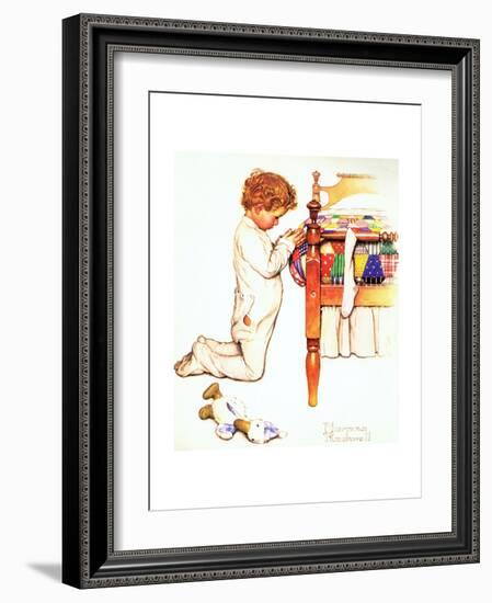 A Christmas Prayer-Norman Rockwell-Framed Giclee Print