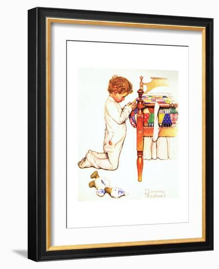 A Christmas Prayer-Norman Rockwell-Framed Giclee Print