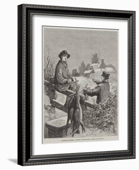 A Christmas Present, Waiting for the Coach-Edward Duncan-Framed Giclee Print