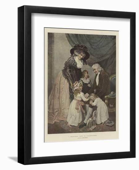 A Christmas Visit to Grandfather-John Raphael Smith-Framed Giclee Print