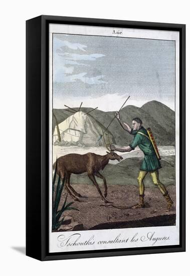 A Chukchi Shaman Consulting the Oracle, 1811-null-Framed Premier Image Canvas