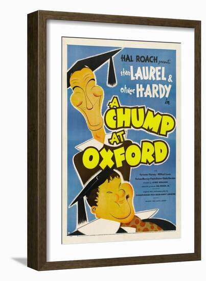 A Chump at Oxford, Stan Laurel, Oliver Hardy, 1940-null-Framed Art Print