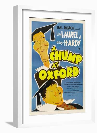 A Chump at Oxford, Stan Laurel, Oliver Hardy, 1940-null-Framed Art Print