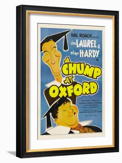 A Chump at Oxford, Stan Laurel, Oliver Hardy, 1940-null-Framed Art Print