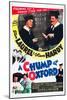 A Chump at Oxford, Stan Laurel, Oliver Hardy on poster art, 1940-null-Mounted Art Print