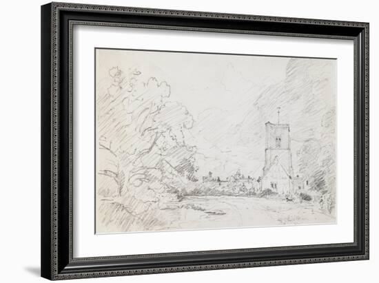 A Church and Cottage, C.1829-John Constable-Framed Giclee Print