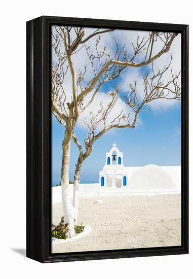 A Church in Oia, Santorini, Greece-Nadia Isakova-Framed Premier Image Canvas