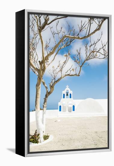 A Church in Oia, Santorini, Greece-Nadia Isakova-Framed Premier Image Canvas