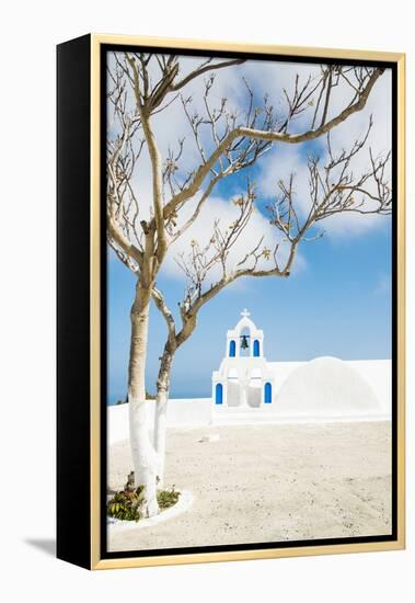 A Church in Oia, Santorini, Greece-Nadia Isakova-Framed Premier Image Canvas