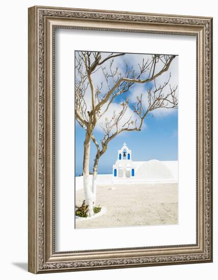 A Church in Oia, Santorini, Greece-Nadia Isakova-Framed Photographic Print