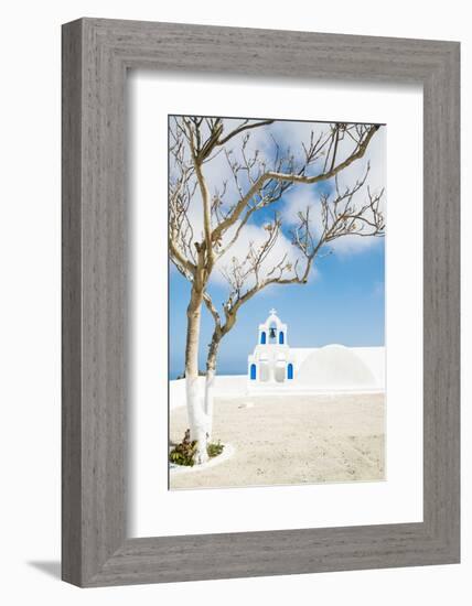 A Church in Oia, Santorini, Greece-Nadia Isakova-Framed Photographic Print