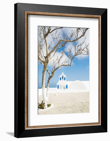 A Church in Oia, Santorini, Greece-Nadia Isakova-Framed Photographic Print