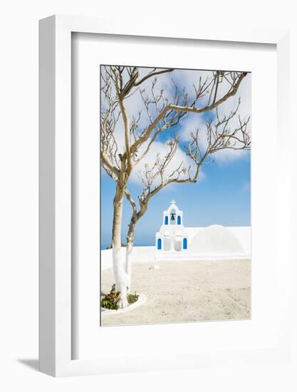 A Church in Oia, Santorini, Greece-Nadia Isakova-Framed Photographic Print