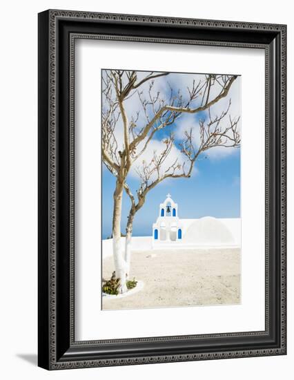 A Church in Oia, Santorini, Greece-Nadia Isakova-Framed Photographic Print