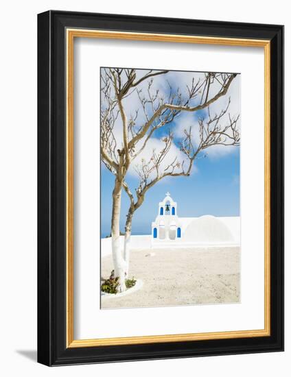 A Church in Oia, Santorini, Greece-Nadia Isakova-Framed Photographic Print