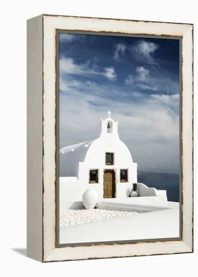 A Church in Oia, Santorini (Thira), Greece-Nadia Isakova-Framed Premier Image Canvas