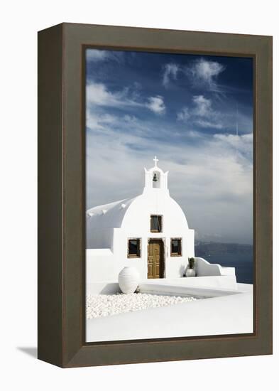 A Church in Oia, Santorini (Thira), Greece-Nadia Isakova-Framed Premier Image Canvas