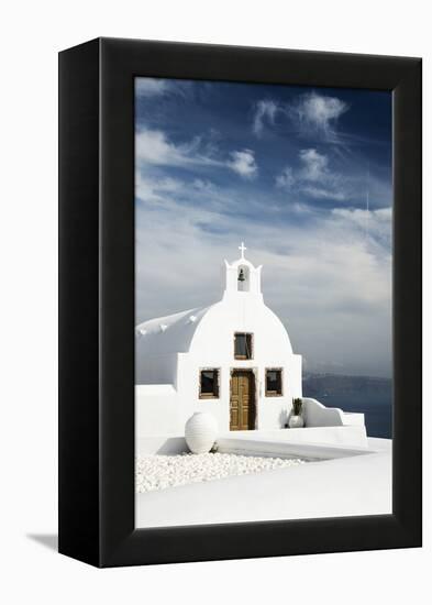 A Church in Oia, Santorini (Thira), Greece-Nadia Isakova-Framed Premier Image Canvas