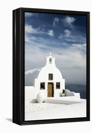 A Church in Oia, Santorini (Thira), Greece-Nadia Isakova-Framed Premier Image Canvas