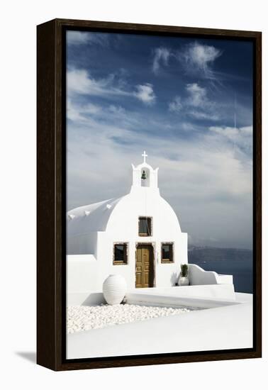 A Church in Oia, Santorini (Thira), Greece-Nadia Isakova-Framed Premier Image Canvas