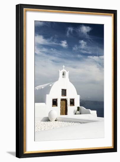 A Church in Oia, Santorini (Thira), Greece-Nadia Isakova-Framed Photographic Print