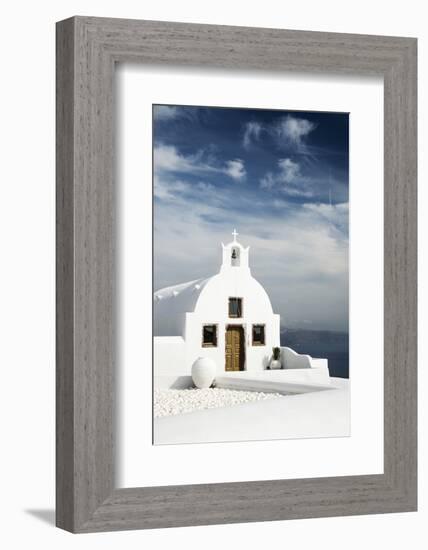 A Church in Oia, Santorini (Thira), Greece-Nadia Isakova-Framed Photographic Print